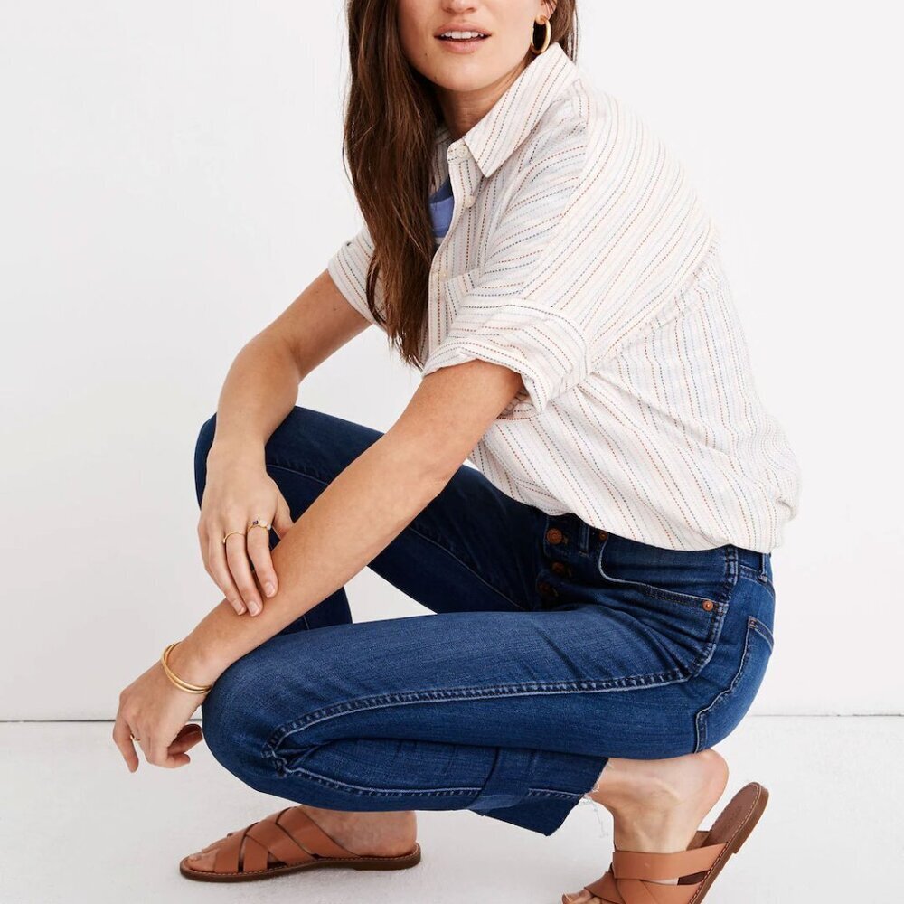 Madewell 10" High Rise Skinny Crop Jeans Size 29 - Picture 3 of 16
